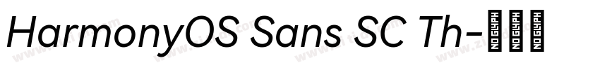 HarmonyOS Sans SC Th字体转换